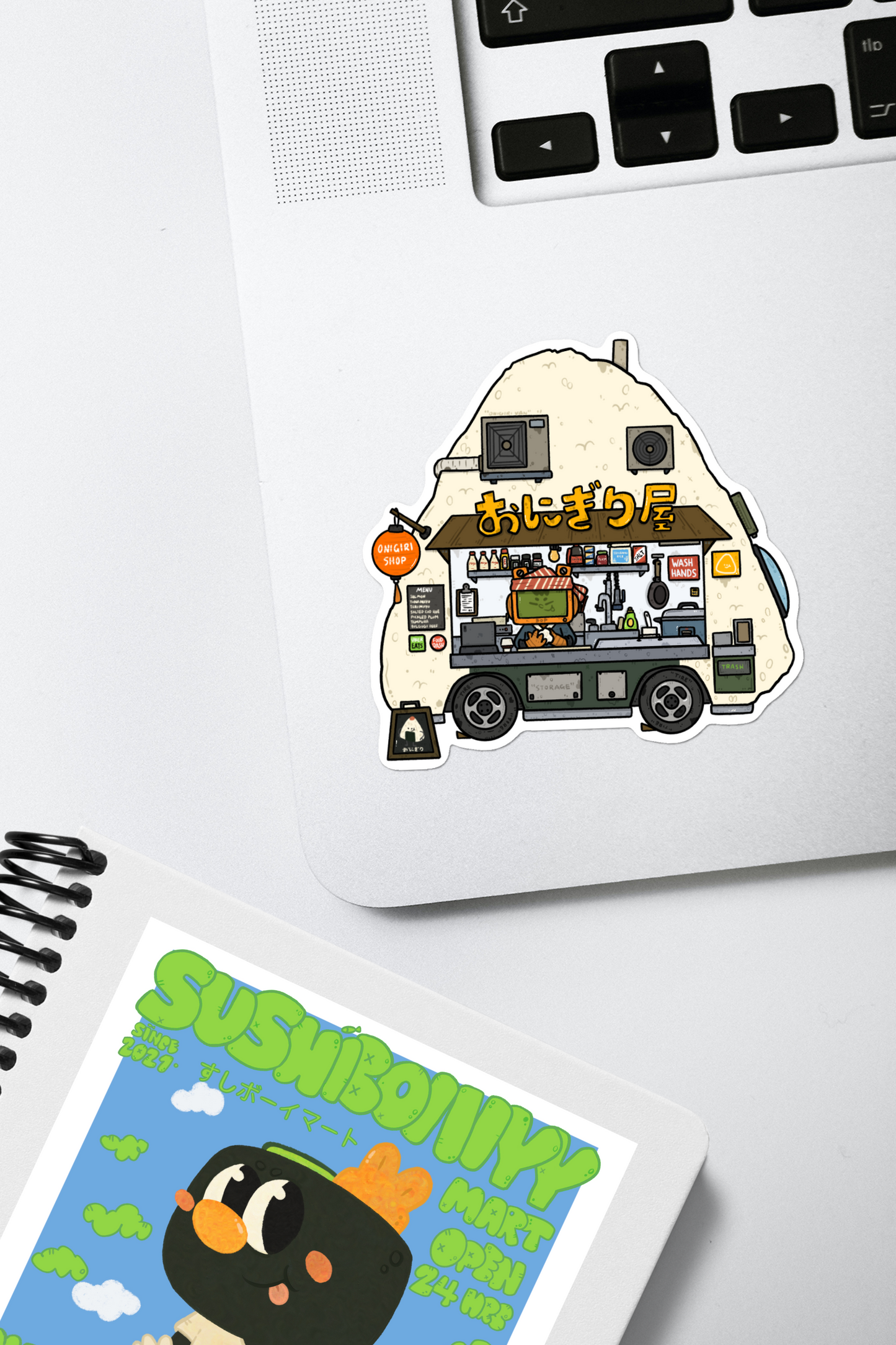 Onigiri Cart Vinyl Sticker