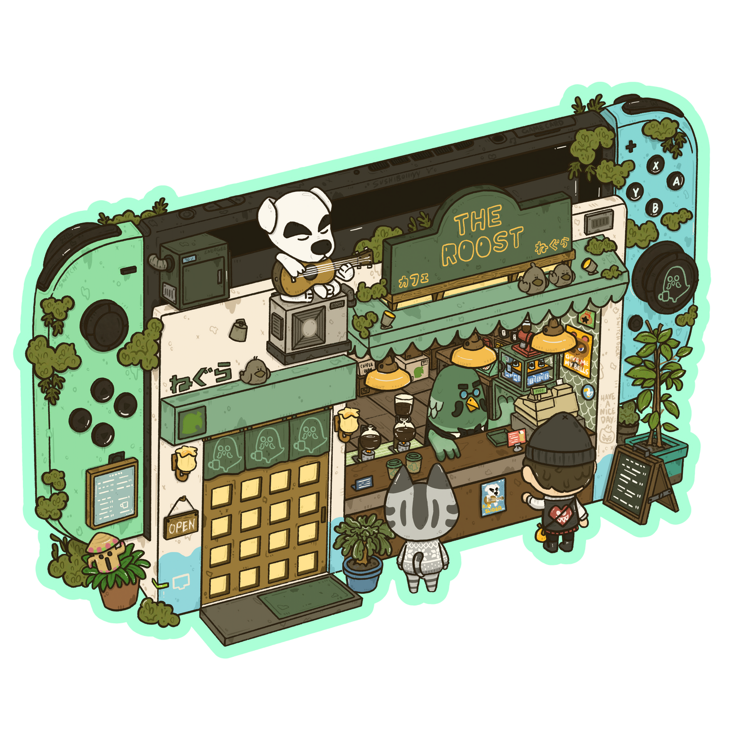 Brewster's Switch Cafe Vinyl Sticker