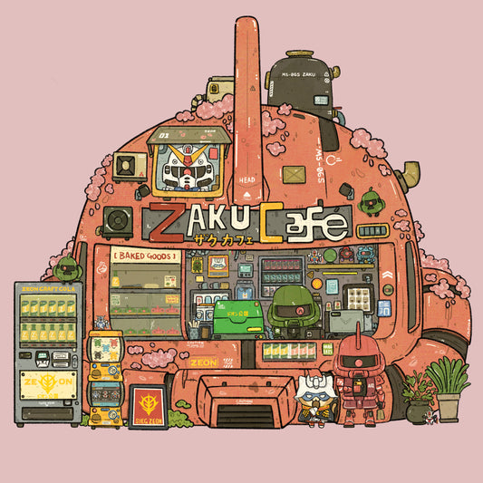 Char's Zaku Cafe Art Print