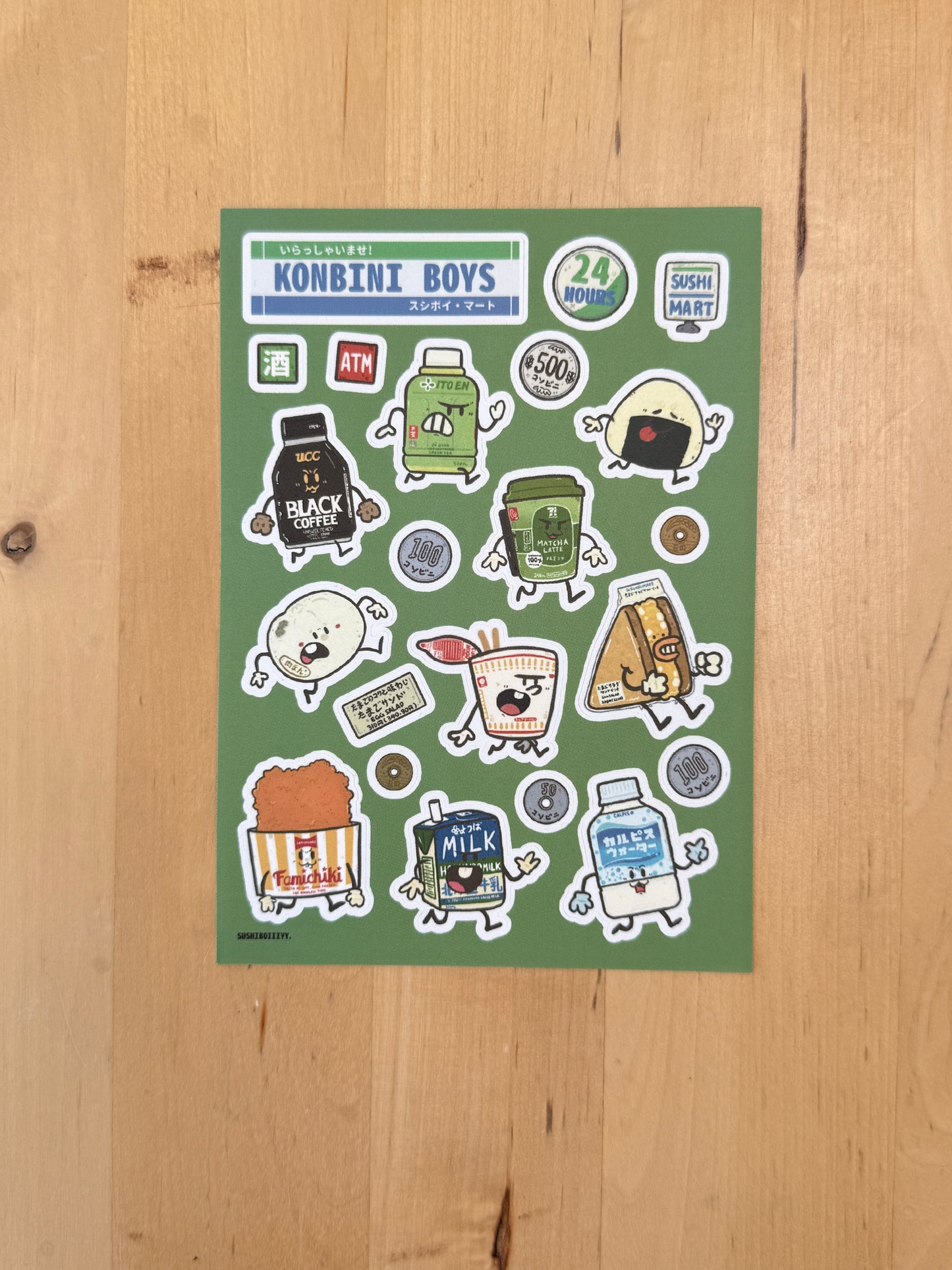 Konbini Boys 4x6" Sticker Sheet