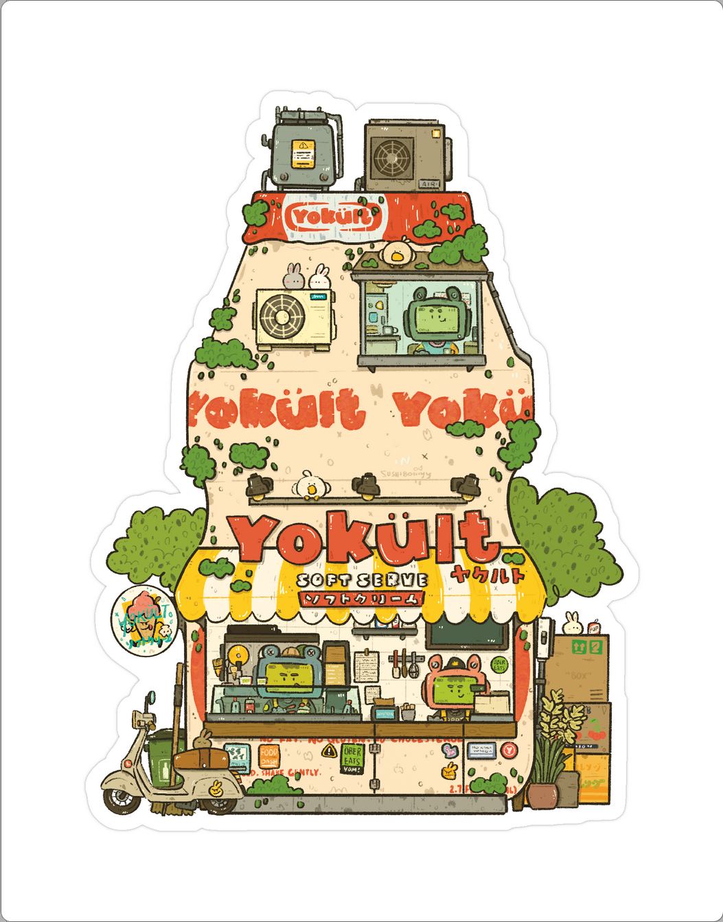 Yokult Vinyl Sticker