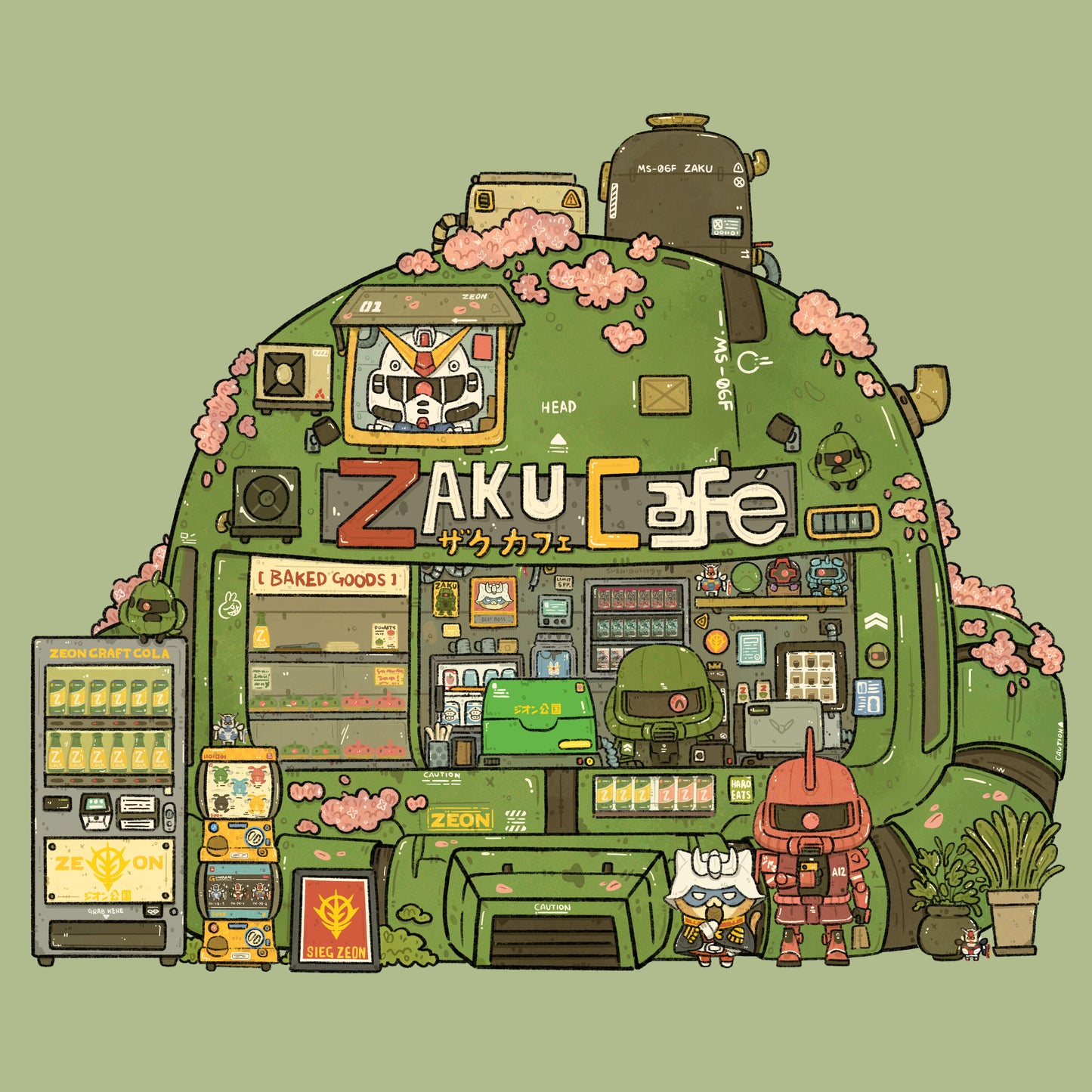 Zaku Cafe Art Print