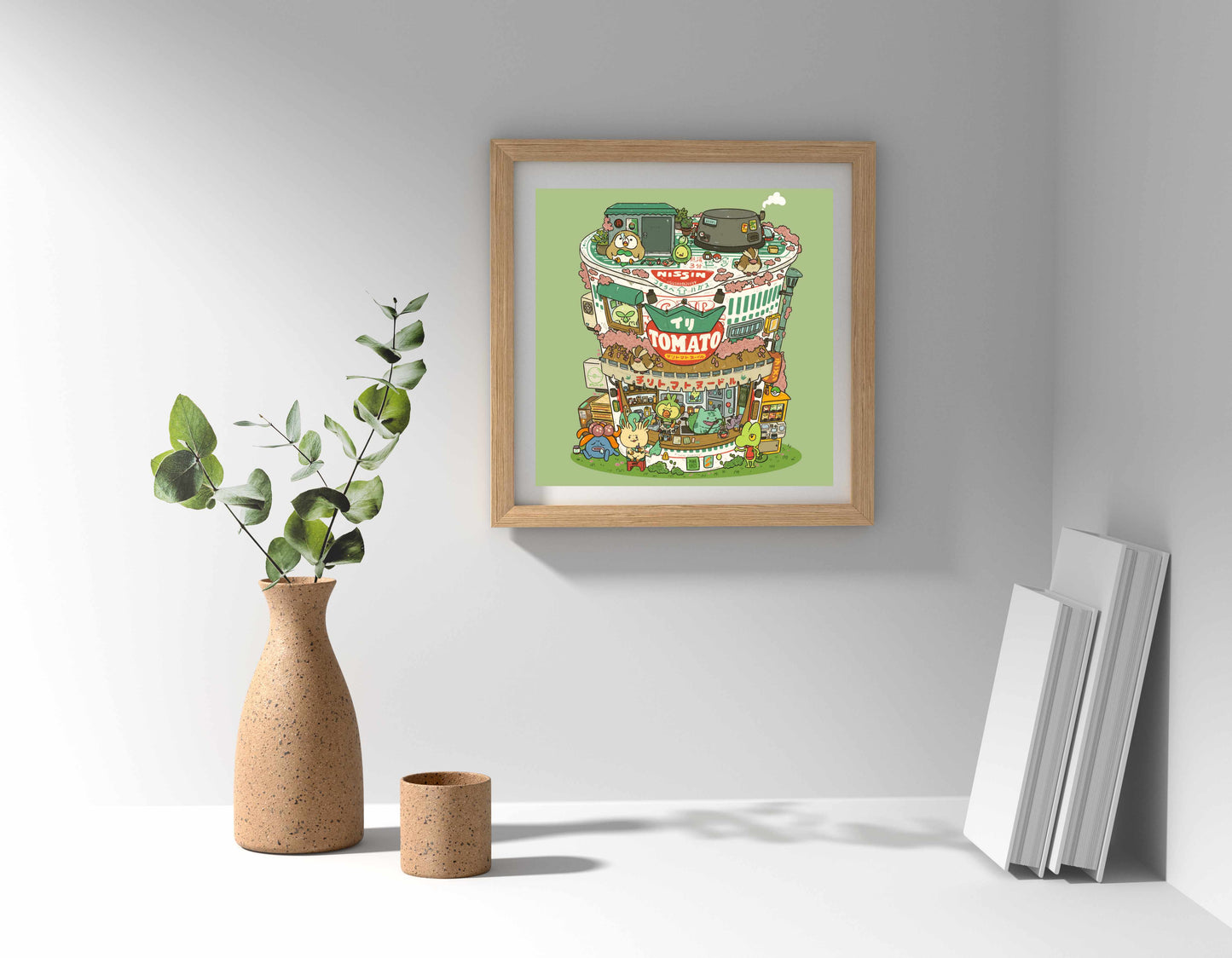 Chili Tomato Noodle Art Print