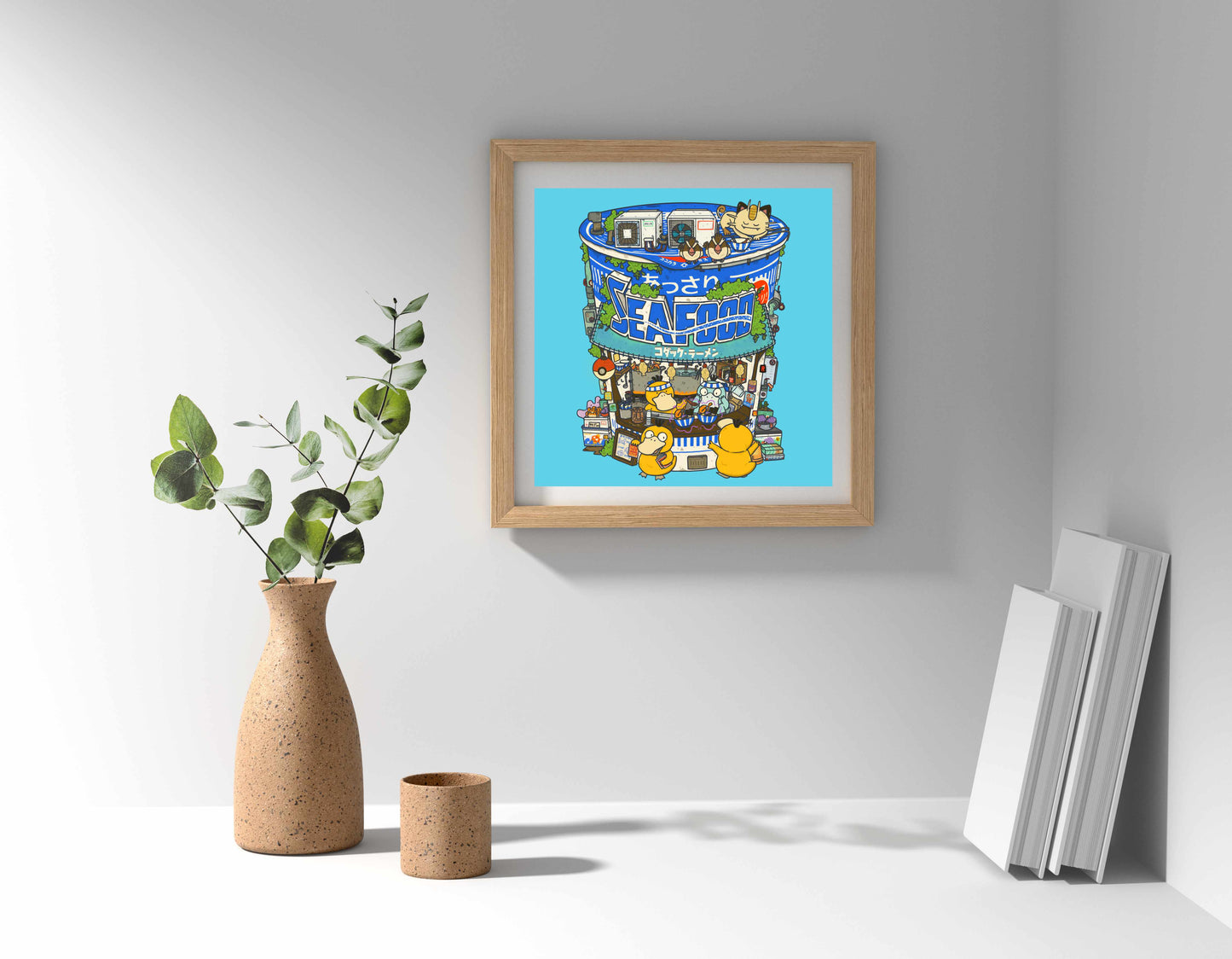 Psyduck Seafood Ramen Art Print