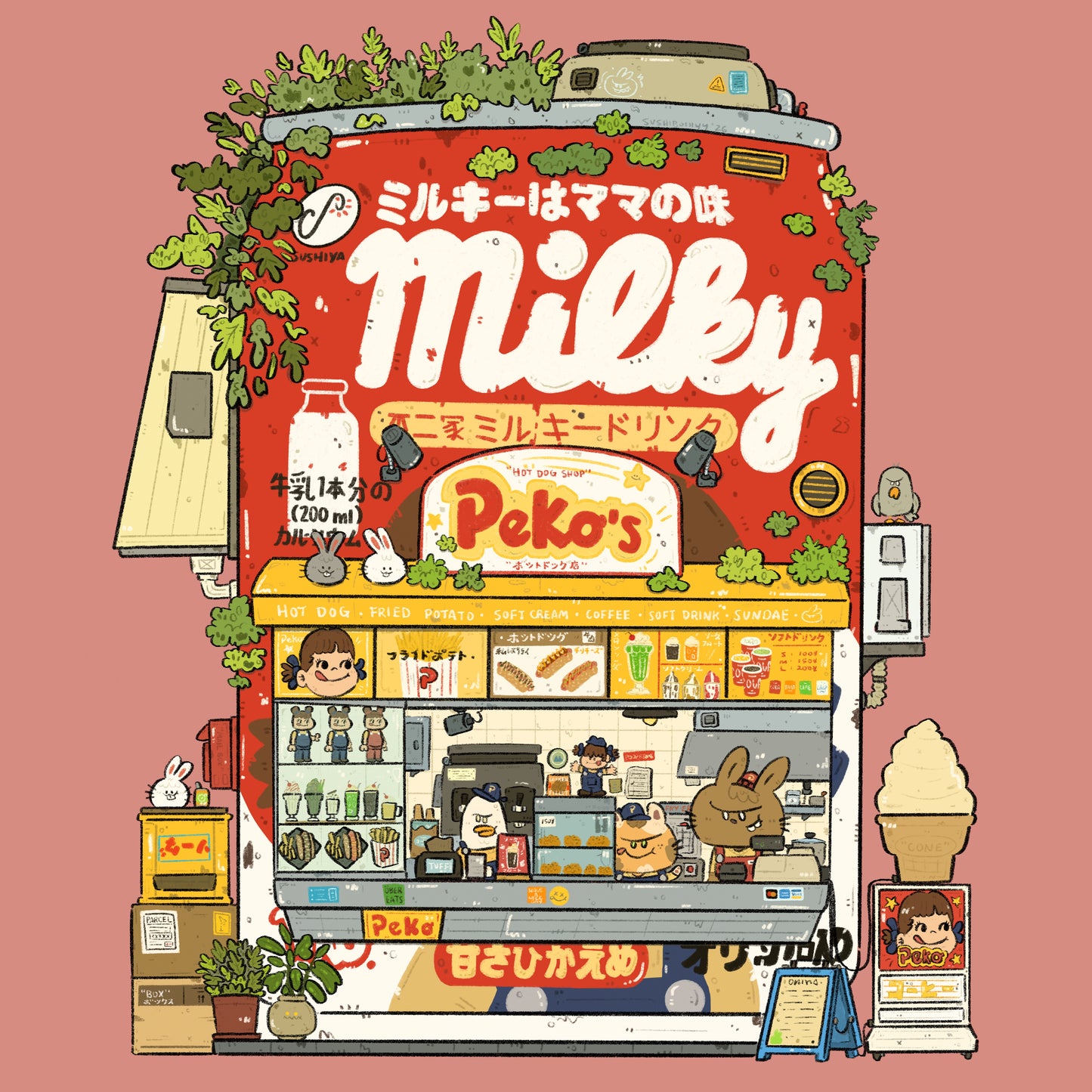 Peko Chan's Snack Shop Art Print