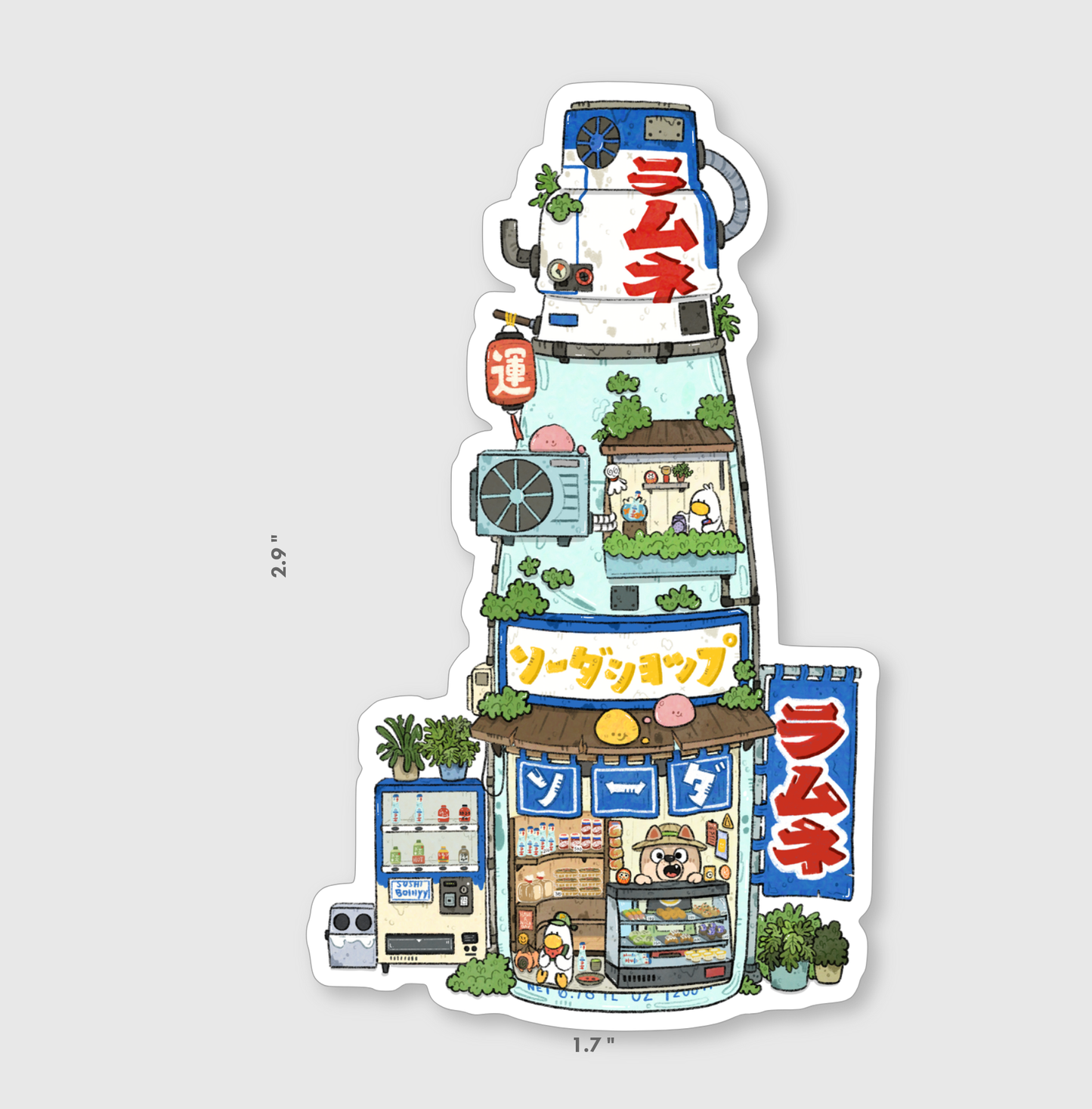 Ramune Bottle Vinyl Sticker